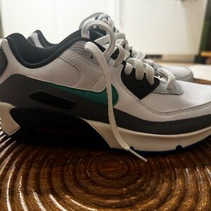 Air Max White and Gray with Teal Accent
